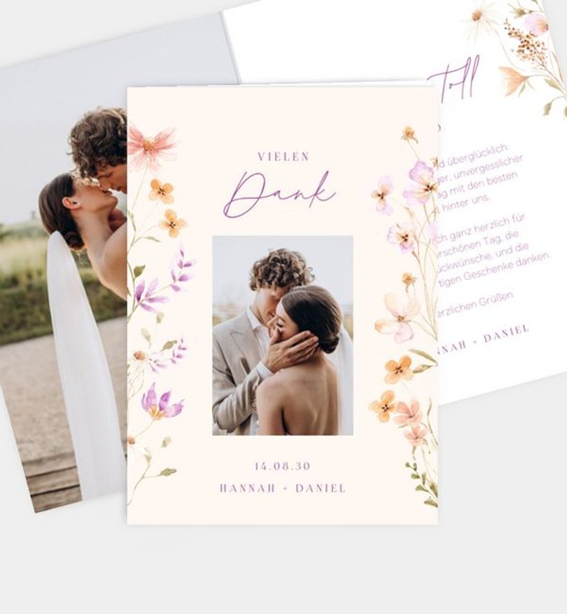 Dankeskarte Hochzeit Summer Time