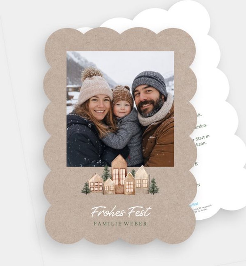 Weihnachtskarte Weihnachten/Privat Weihnachten im Dorf · UNICEF