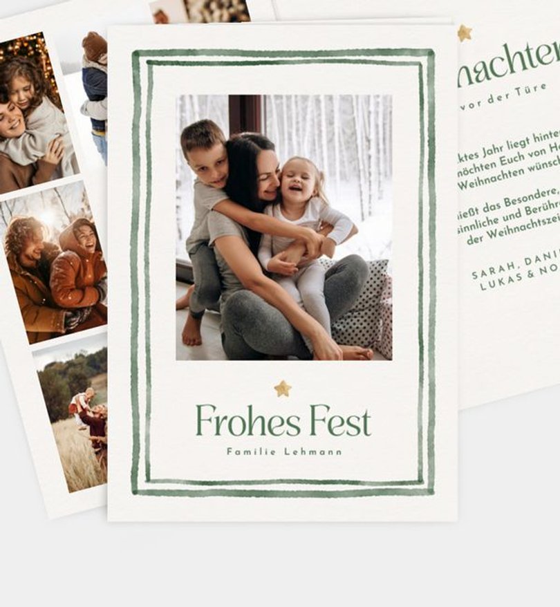 Weihnachtskarte Weihnachten/Privat Painted Frame · UNICEF