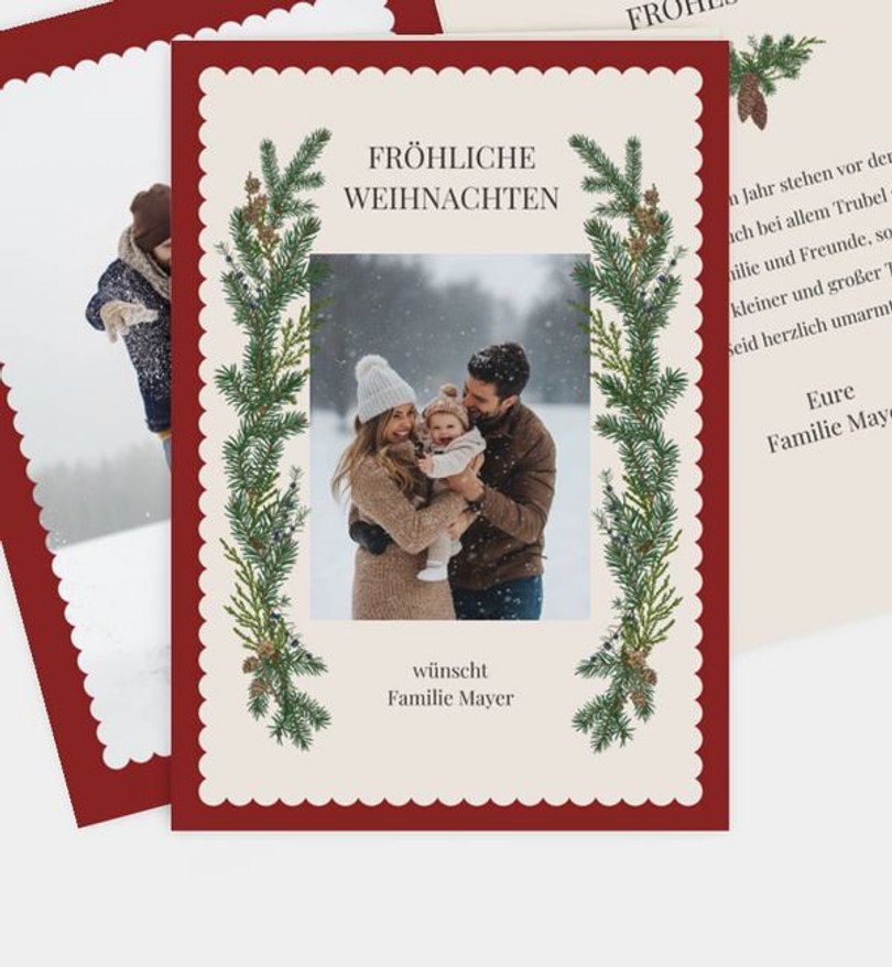 Weihnachtskarte Weihnachten/Privat Winterliche Zweige · UNICEF