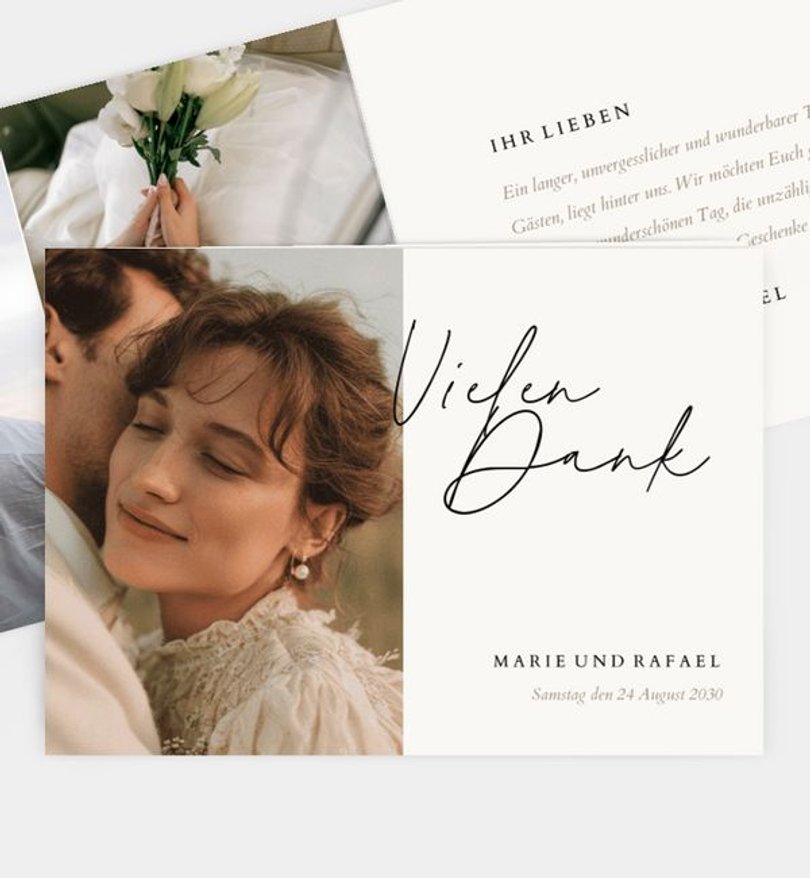 Dankeskarte Hochzeit Tiefe Liebe