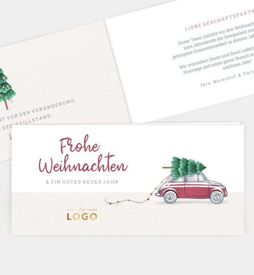 Weihnachtskarte Weihnachten geschäftlich On The Road · UNICEF