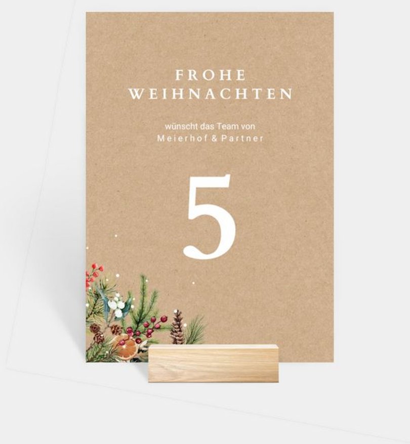 Tischnummer Geschäftlich Klassischer Kranz