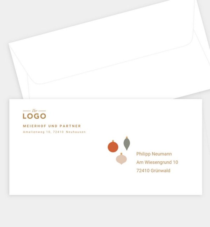 Briefumschlag Weihnachten Festive Forms