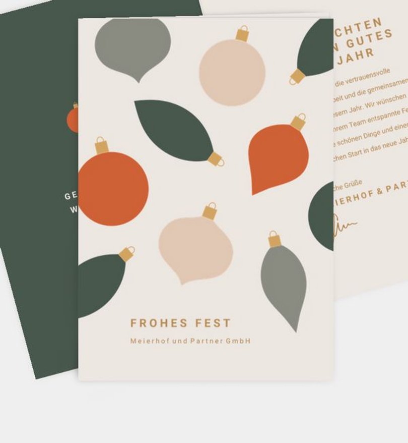 Weihnachtskarte Weihnachten geschäftlich Festive Forms