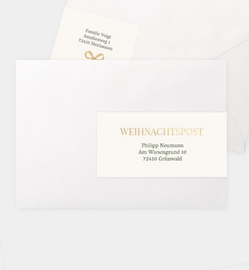 Adressaufkleber Weihnachten Schleifenbaum