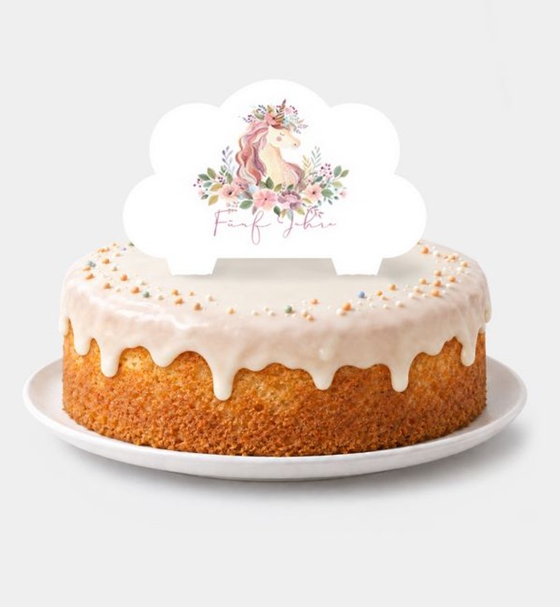 Caketopper Kindergeburtstag Einhorn