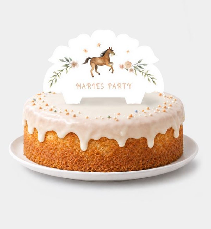 Caketopper Kindergeburtstag Pferdemädchen