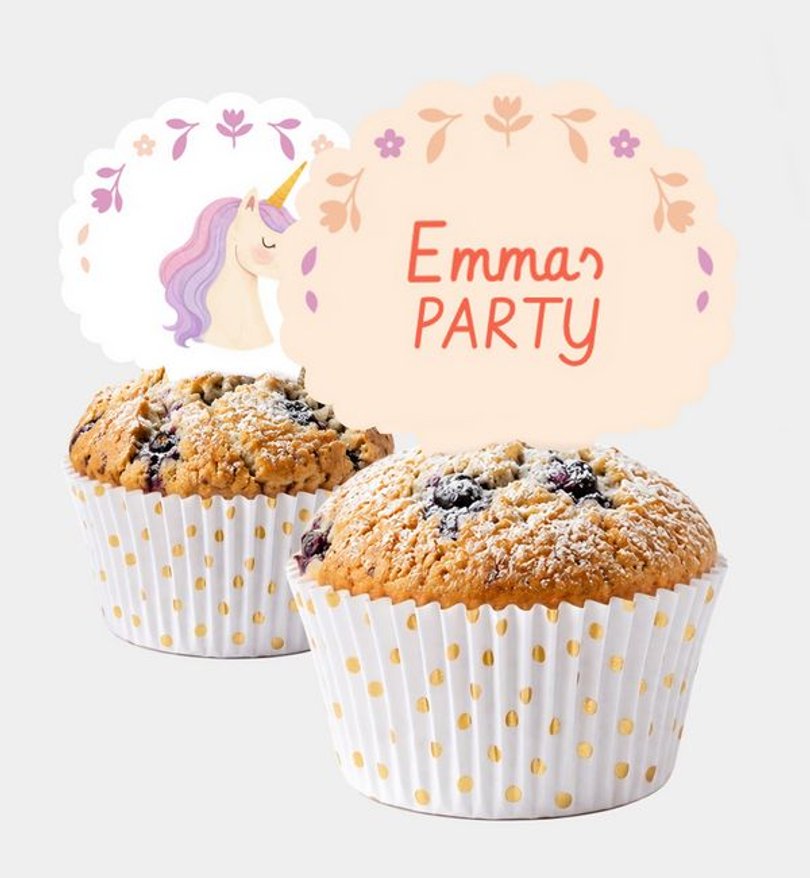 Muffintopper Kindergeburtstag Magic Unicorn