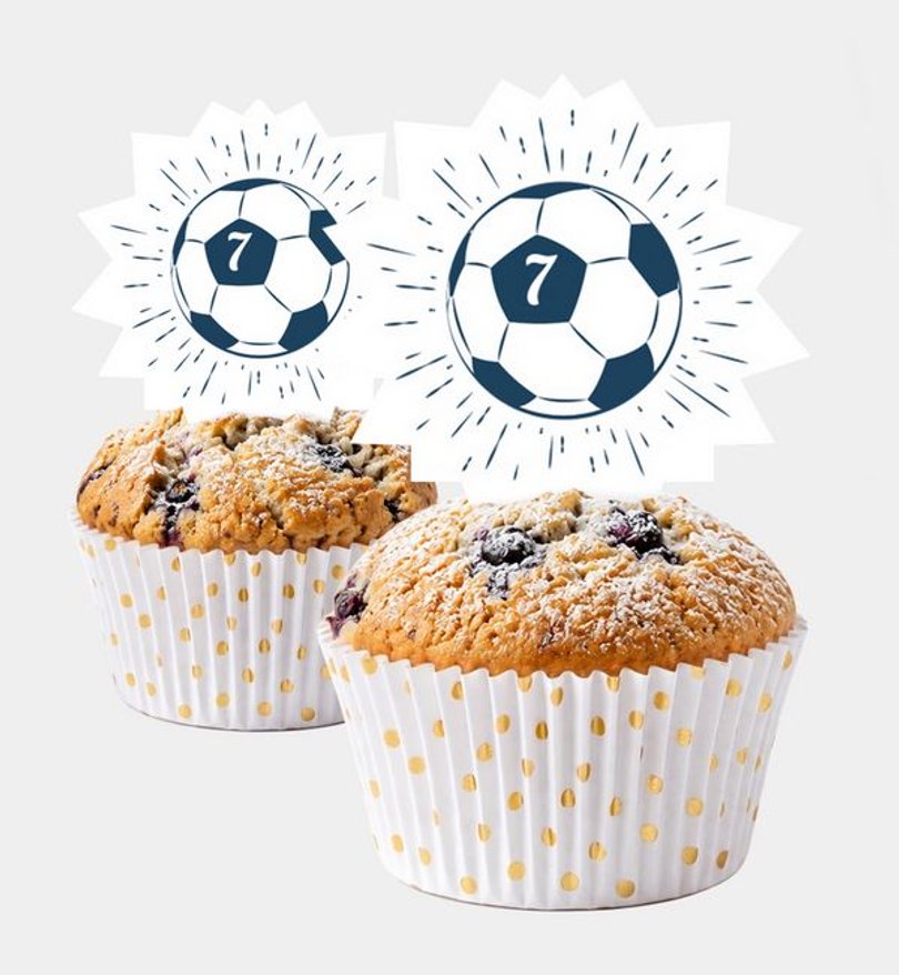Muffintopper Kindergeburtstag Fussball