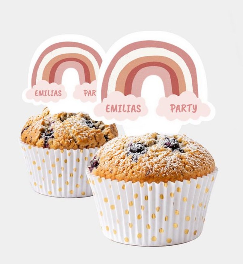 Muffintopper Kindergeburtstag Rainbowparty