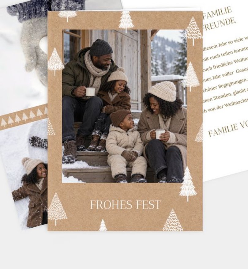 Weihnachtskarte Weihnachten/Privat Kraft Weihnachtsbäume · UNICEF