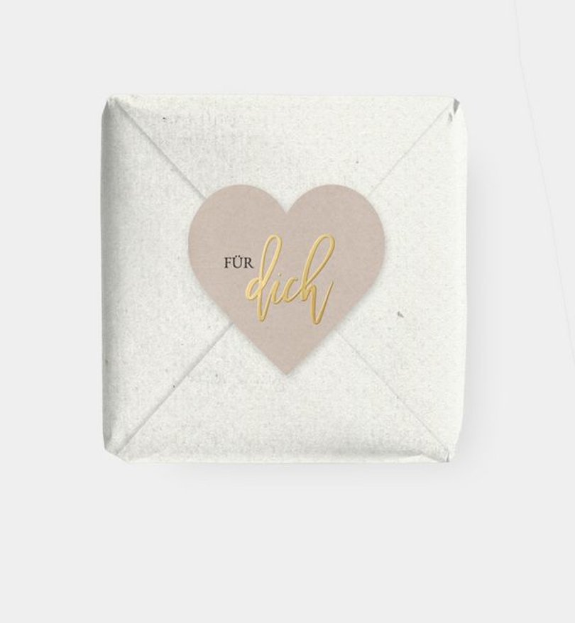 Geschenkaufkleber Hochzeit Golden Dreams