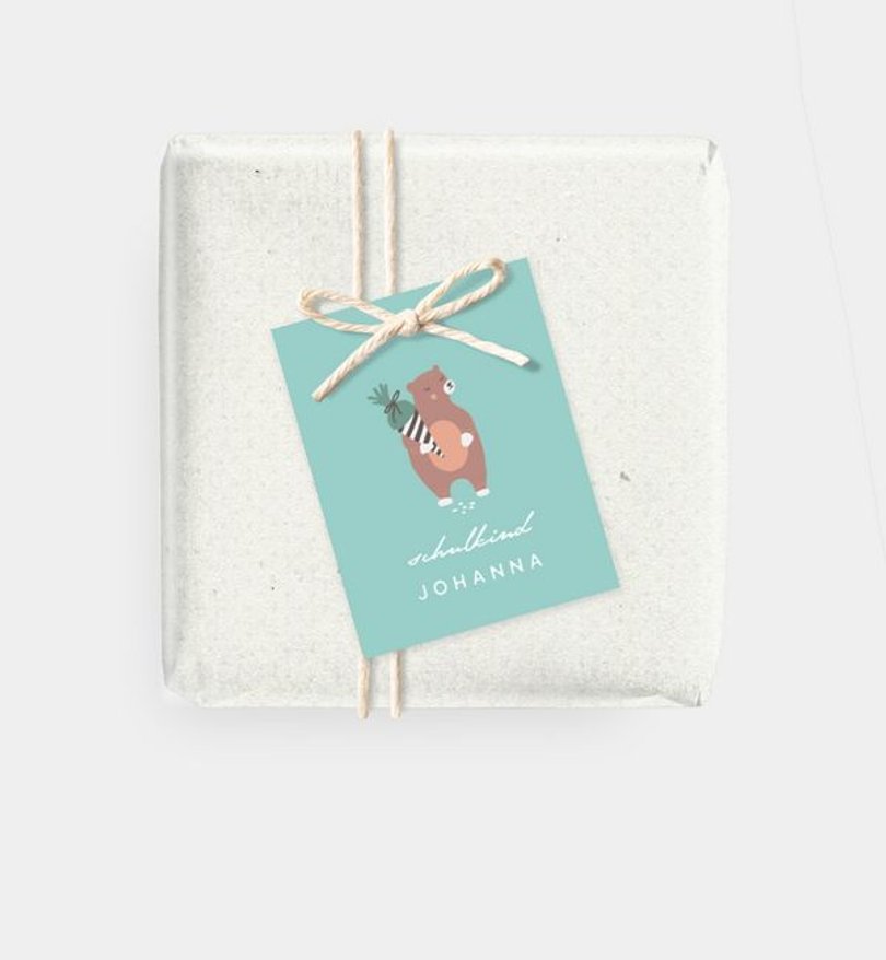 Geschenkanhänger Einschulung Animals