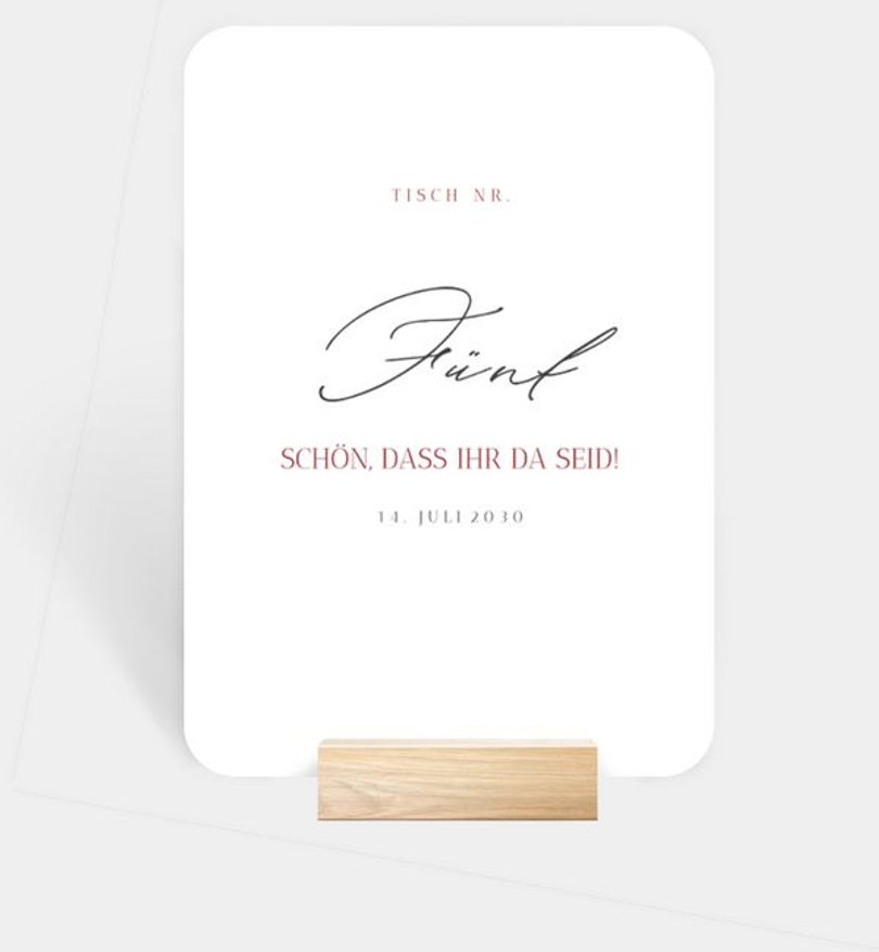 Tischnummer Hochzeit Say Yes