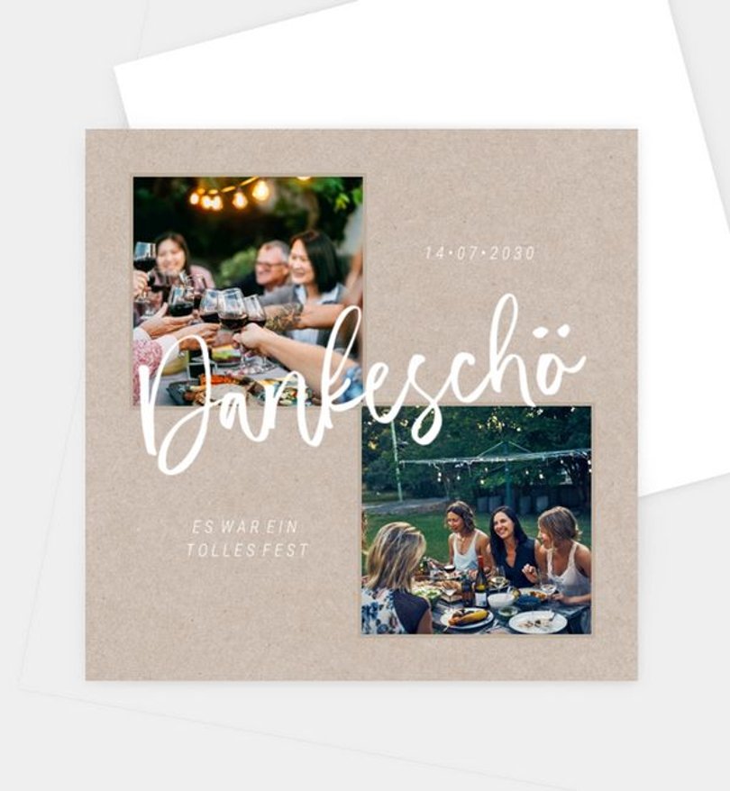 Dankeskarte Geburtstag Welcome · Crafty