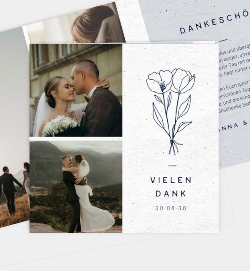 Dankeskarte Hochzeit Wir Zwei