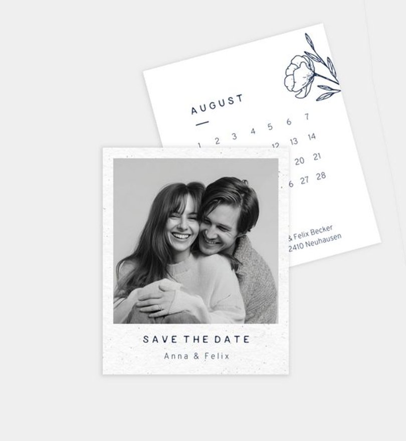Save-The-Date Karte Hochzeit Wir Zwei