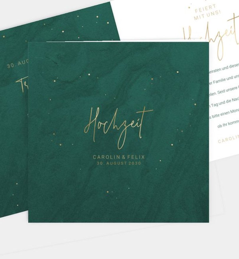 Einladungskarte Hochzeit Sparkling night