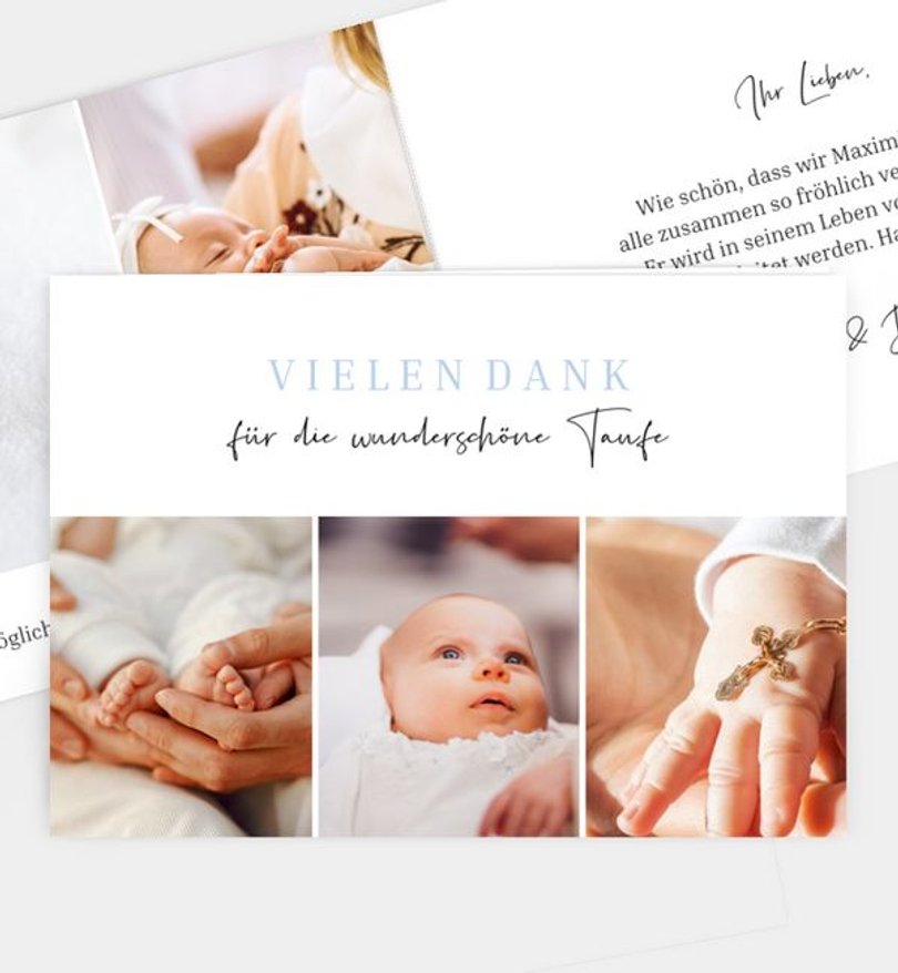 Dankeskarte Taufe Our Moments