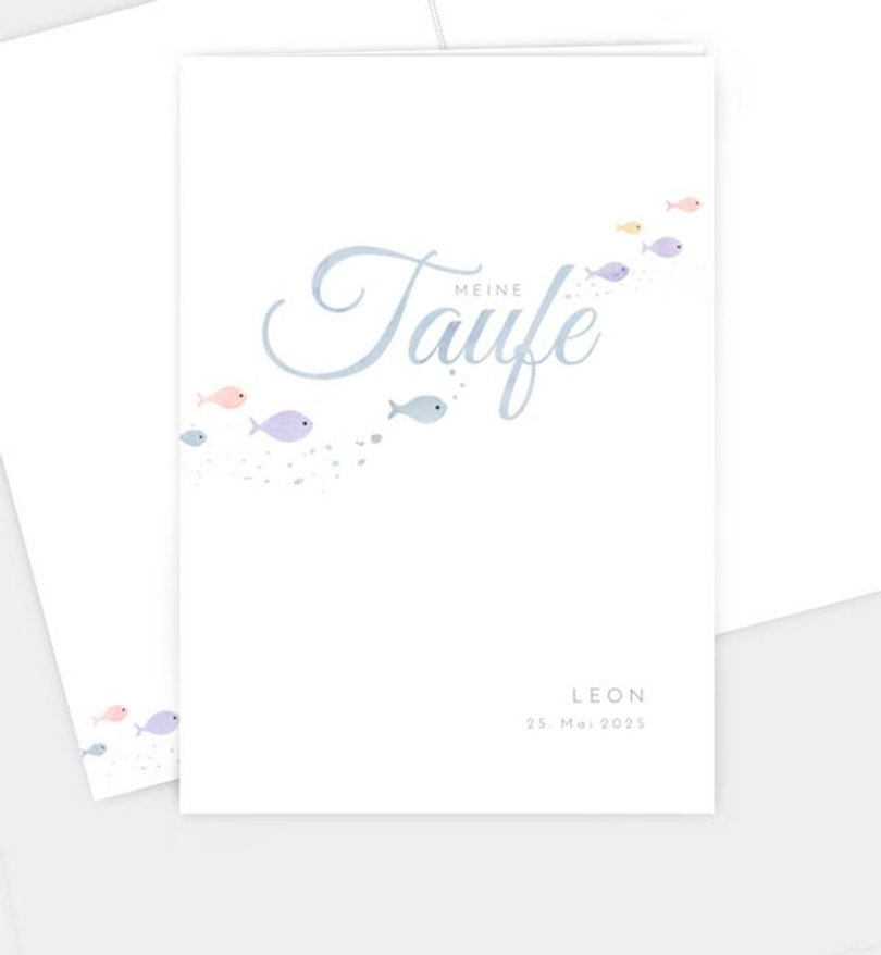 Kirchenheft Taufe Fischfamilie