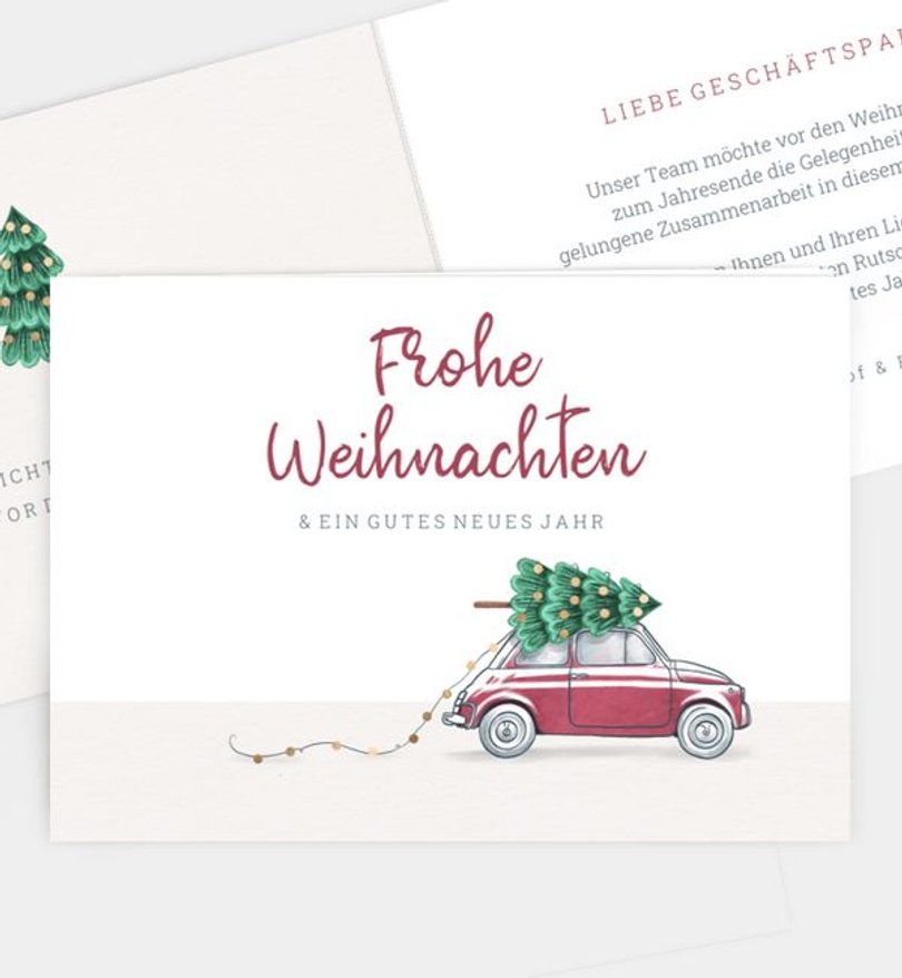 Weihnachtskarte Weihnachten/Geschäftlich On The Road