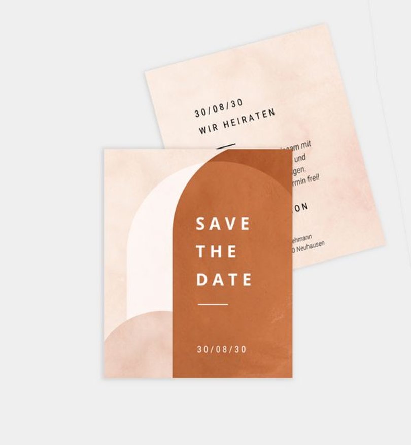 Save-The-Date Karte Hochzeit Arcus