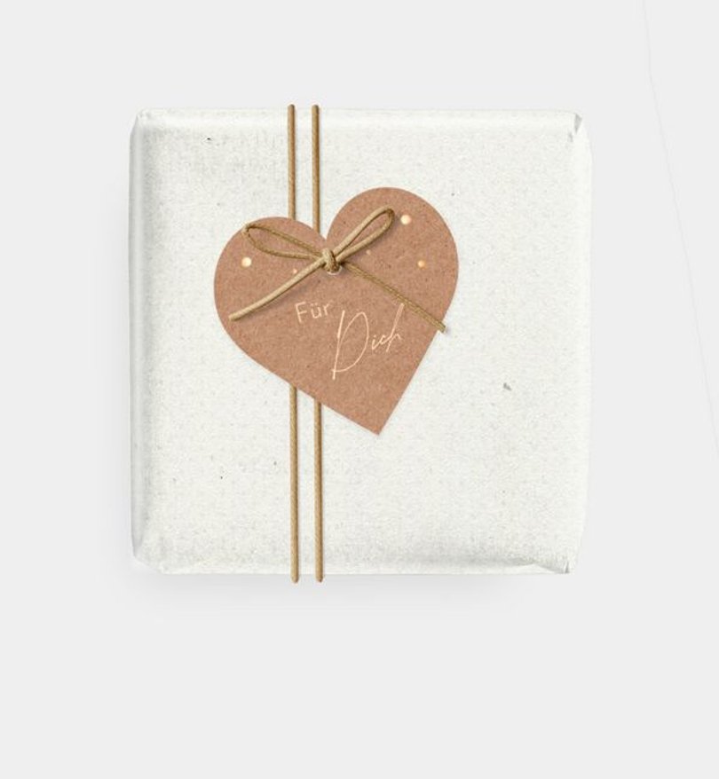 Geschenkanhänger Weihnachten Gold Dots