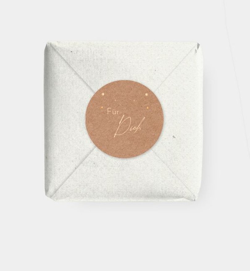 Geschenkaufkleber Weihnachten Gold Dots