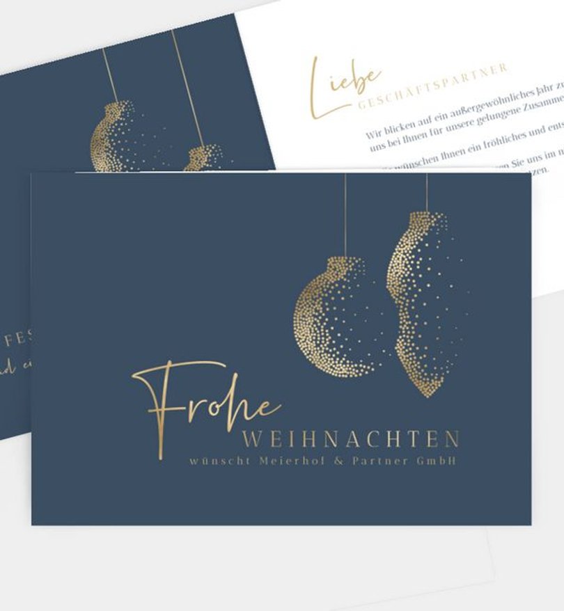 Weihnachtskarte Weihnachten geschäftlich Glänzender Schmuck