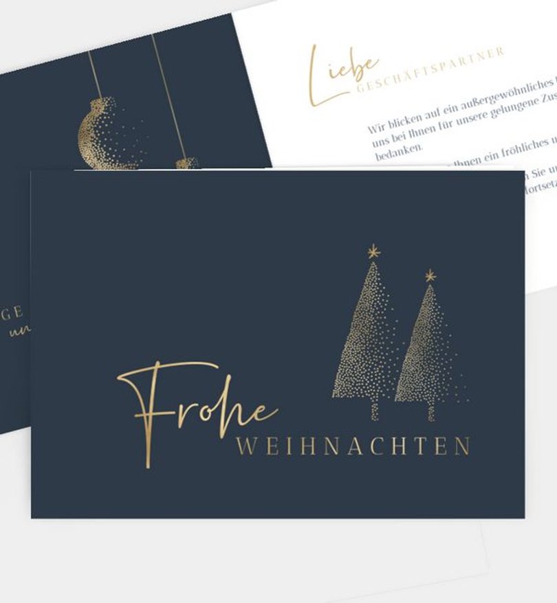 Weihnachtskarte Weihnachten geschäftlich Glänzender Schmuck