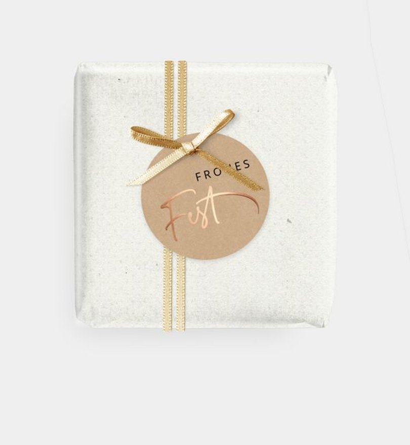 Geschenkanhänger Weihnachten Rose gold wishes