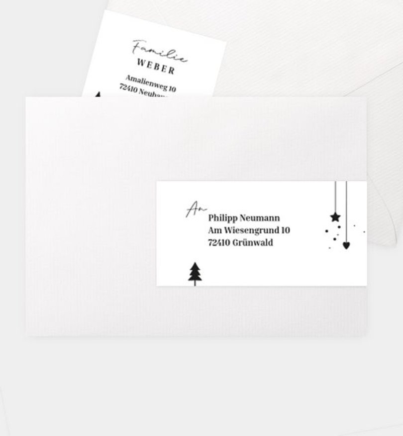 Adressaufkleber Weihnachten Familienpost