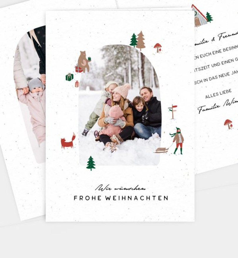 Weihnachtskarte Weihnachten/Privat Märchenwald