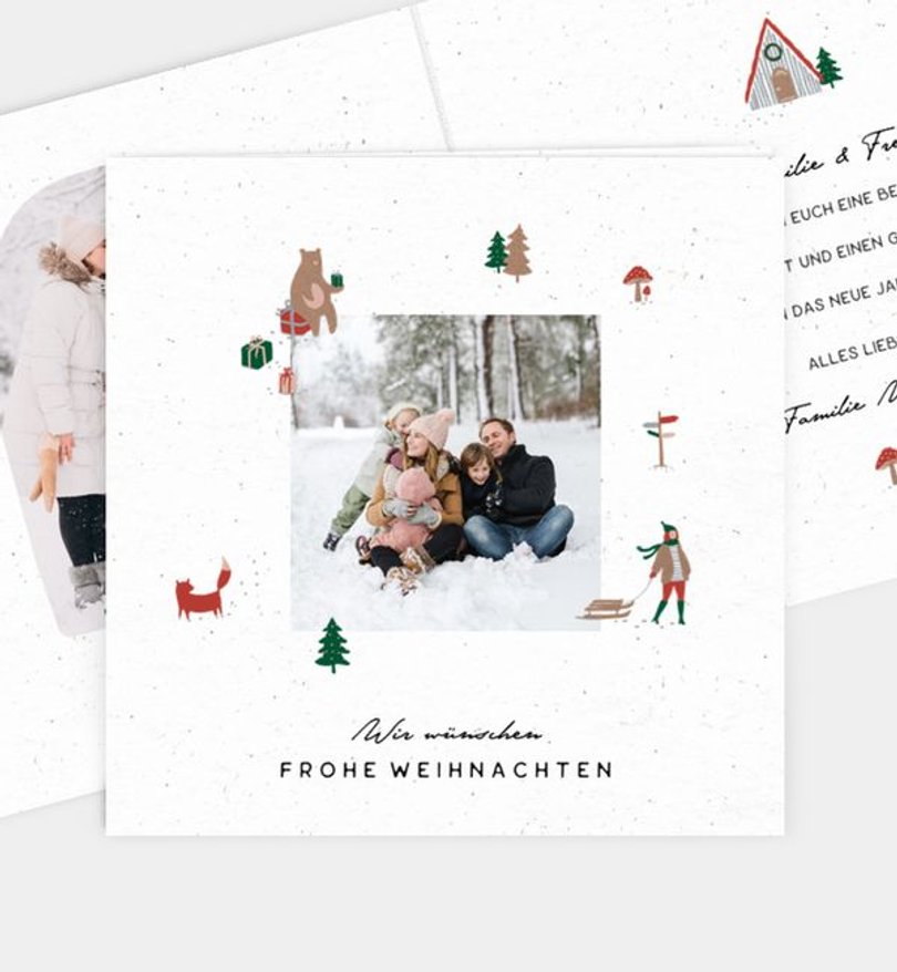 Weihnachtskarte Weihnachten/Privat Märchenwald