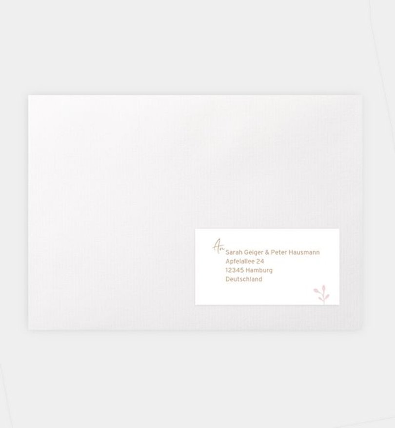 Empfängeraufkleber Geburt Craftpaperbutton
