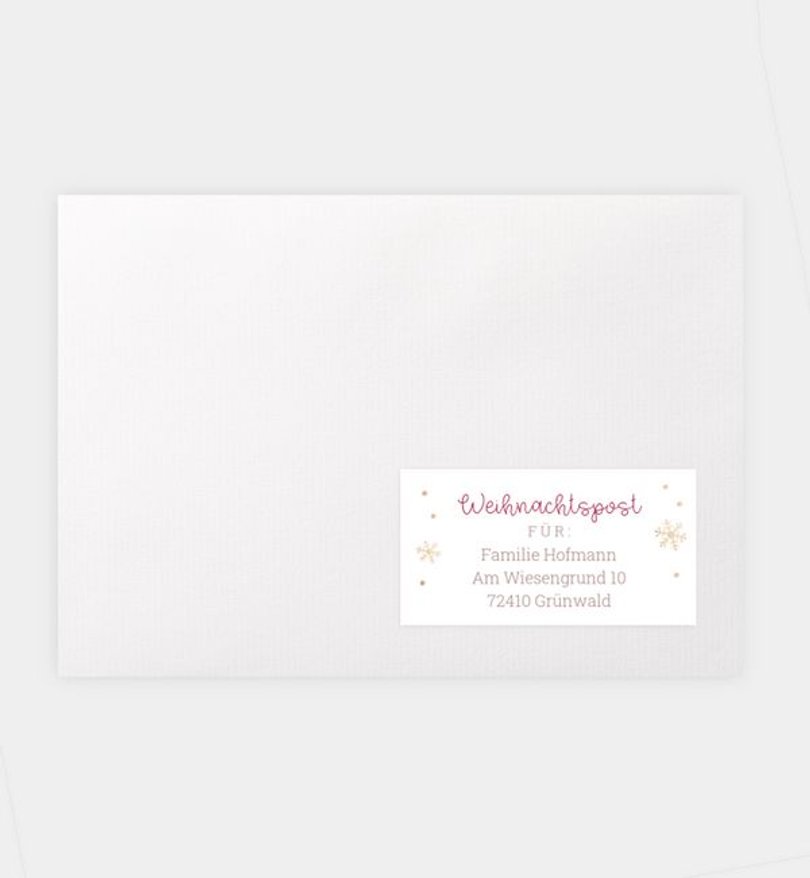 Empfängeraufkleber Weihnachten Kleine Robbe