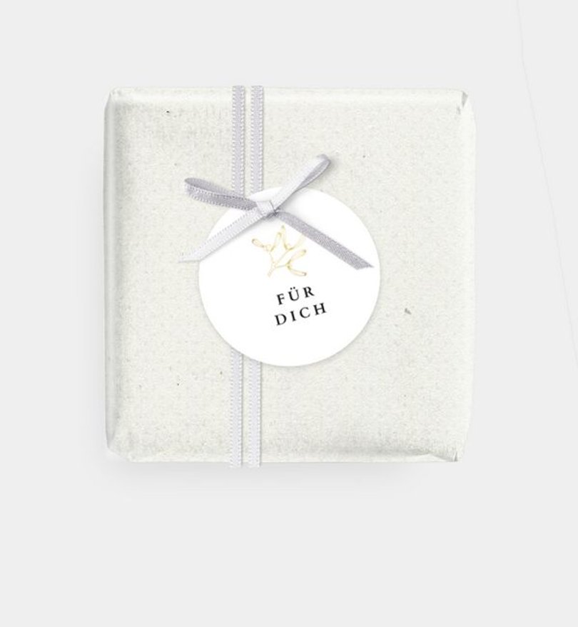 Geschenkanhänger Weihnachten Unser goldener Mistelzweig