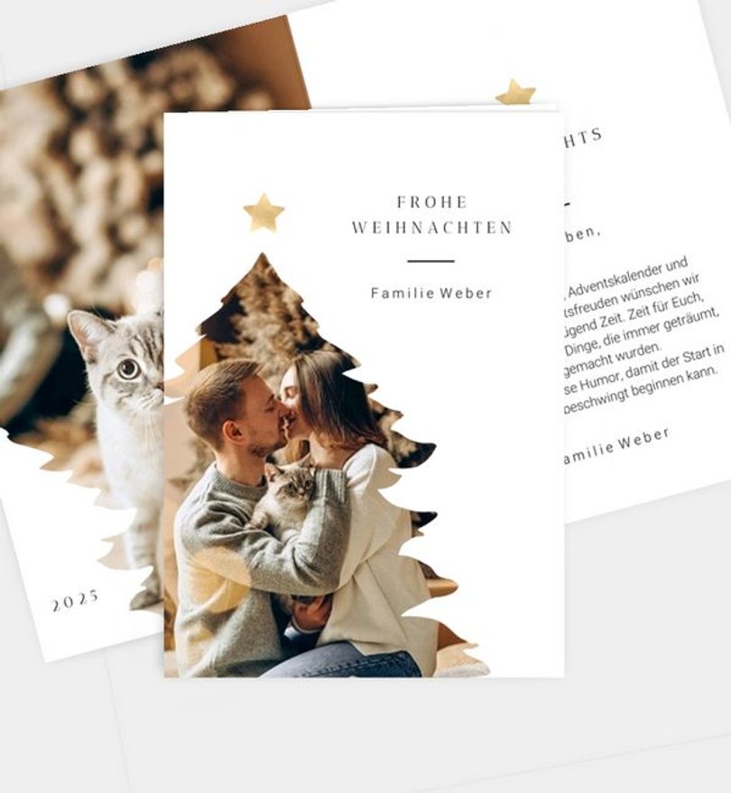 Weihnachtskarte Weihnachten/Privat Tree & Star