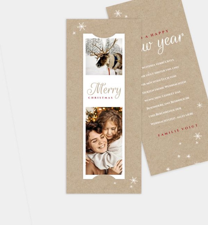 Weihnachtskarte Weihnachten/Privat Crafty and Snowflakes