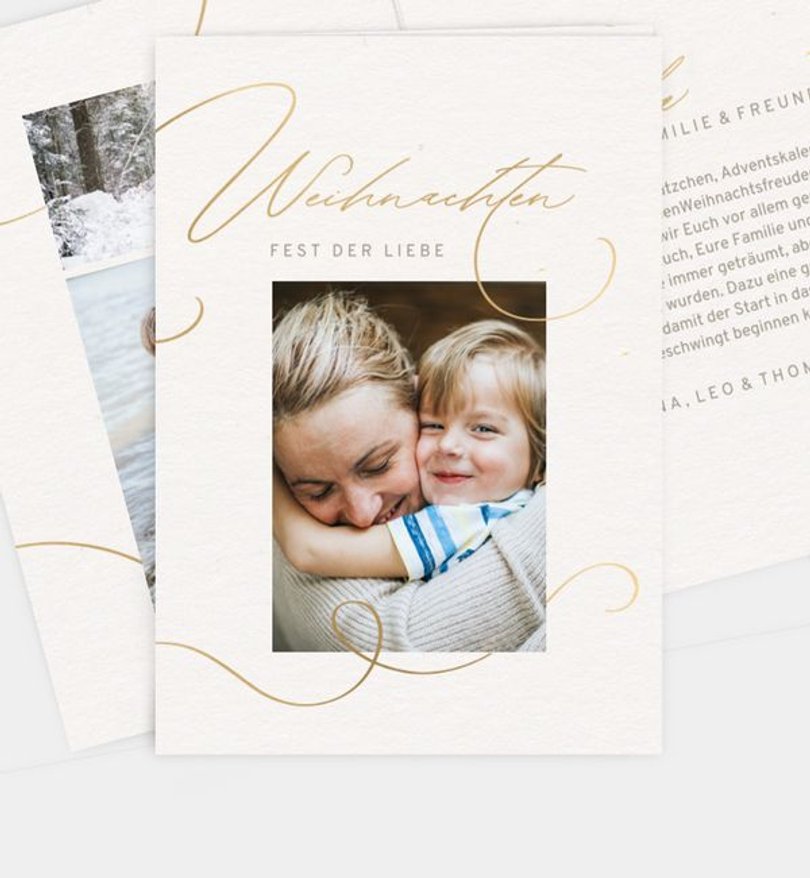 Weihnachtskarte Weihnachten/Privat Weihnachtsschnörkel
