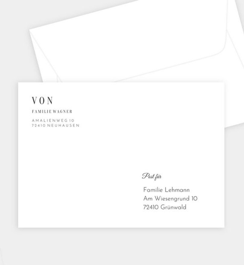 Briefumschlag Weihnachten Modern Typo