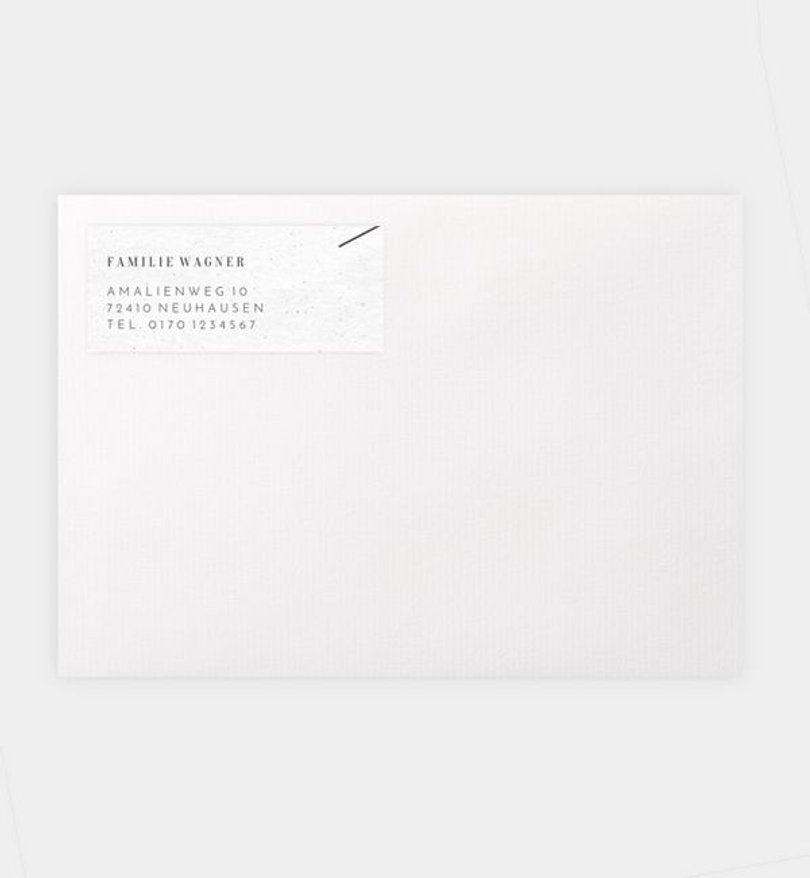Absenderaufkleber Weihnachten Modern Typo · Crafty