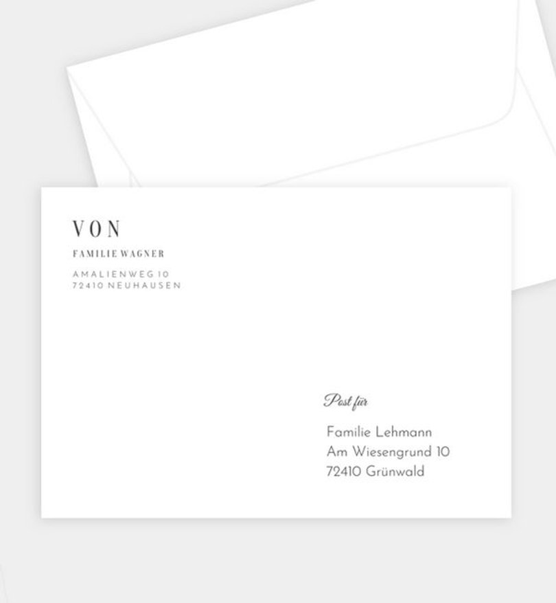 Briefumschlag Weihnachten Modern Typo · Crafty