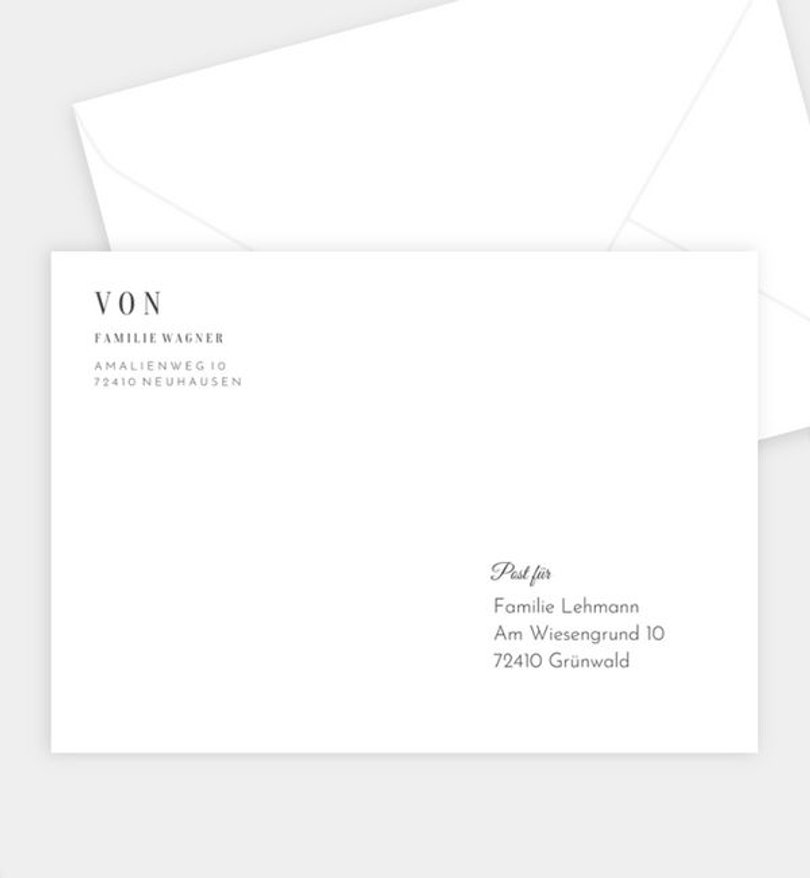 Briefumschlag Weihnachten Modern Typo · Crafty