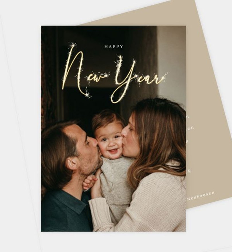 Neujahrskarte Weihnachten Sparkling Nights