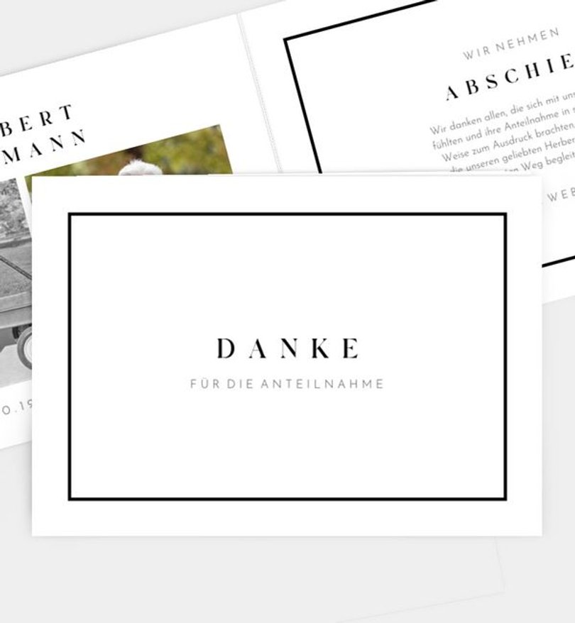 Dankeskarte Trauer Delightful Time