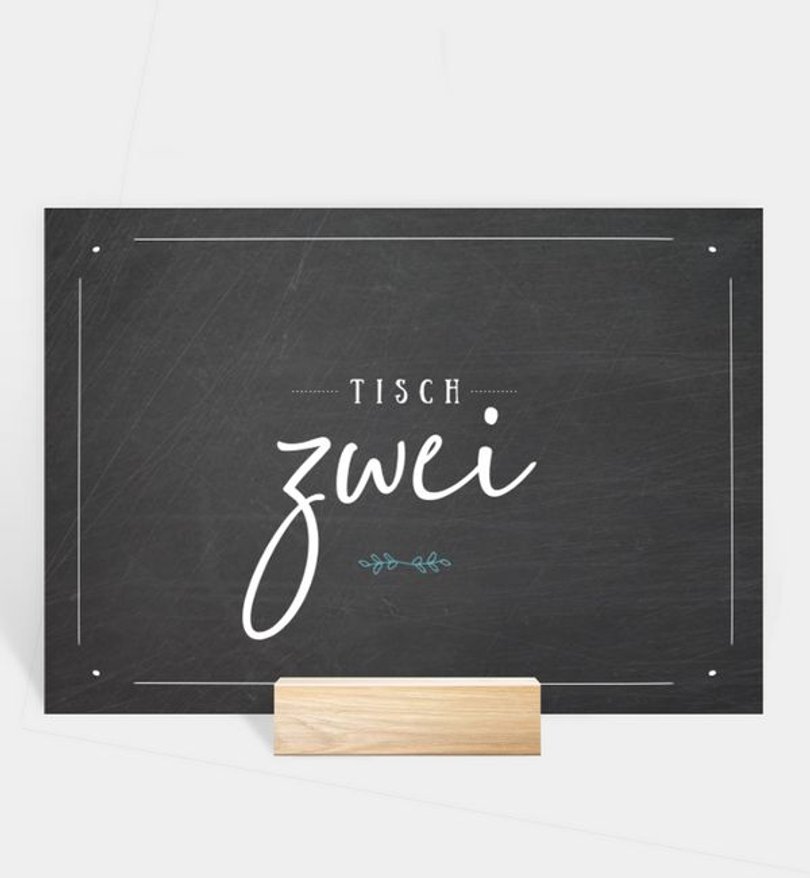 Tischnummer Geburtstag Blackboard