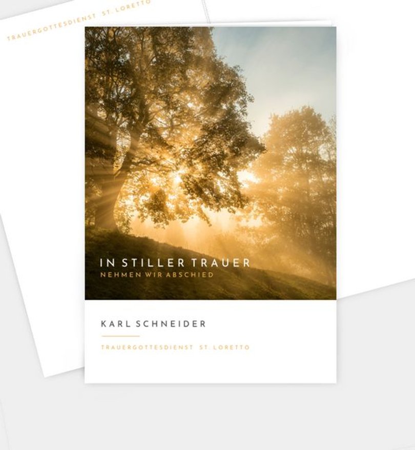 Kirchenheft Trauer Abendhimmel · Waldnebel