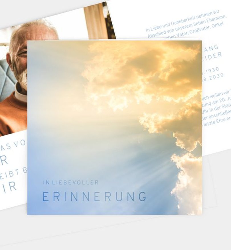 Trauerkarte Trauer Hoffnungsvoll